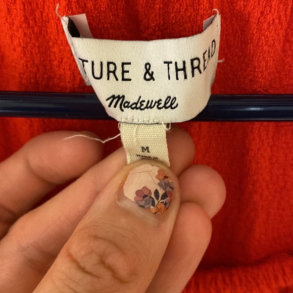 Madewell Texture & Thread Tiered-Sleeve Dress size Med - Picture 5 of 7